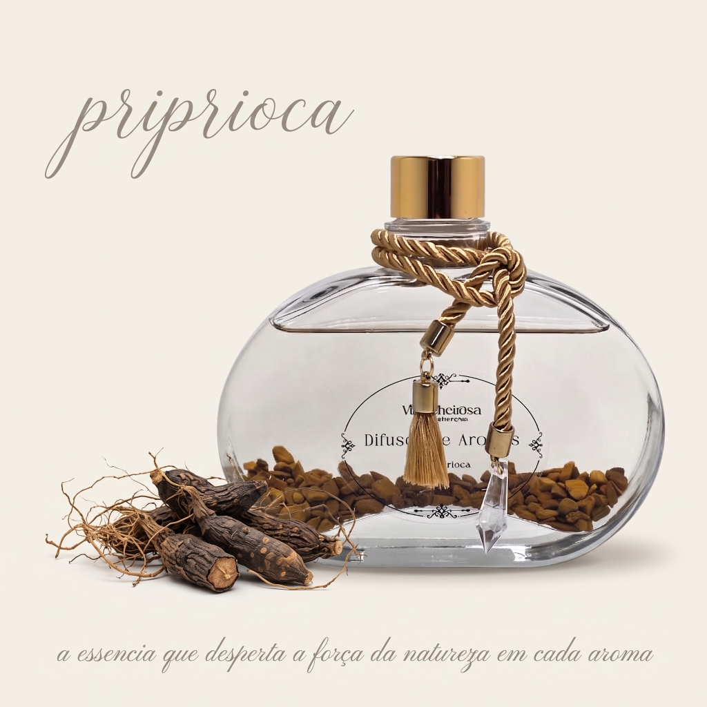 Difusor de Aromas / Ambiente Artesanal 300 ml – Priprioca - Exclusivo - Cheiro casa