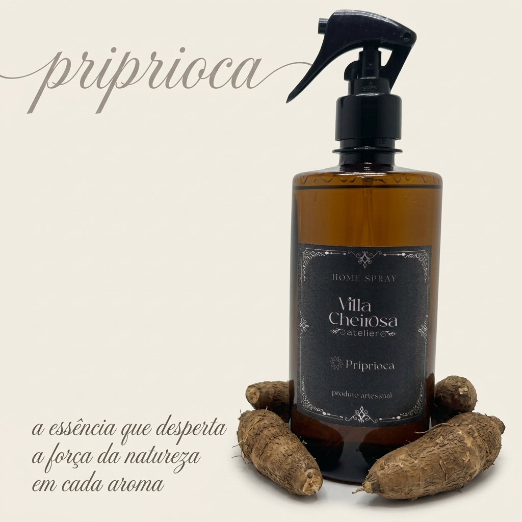 Home Spray Priprioca 500ml – Essência Exclusiva - Artesanal - Villa Cheirosa