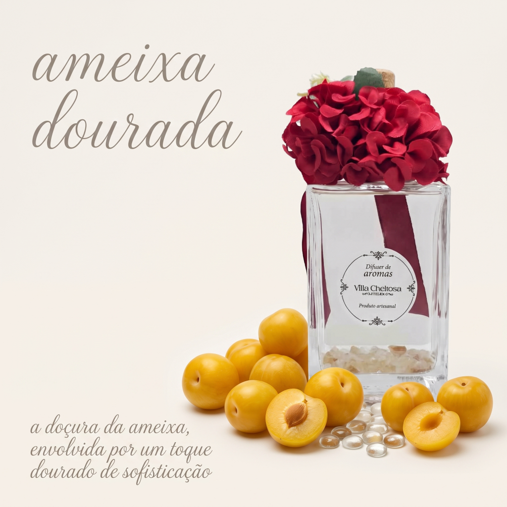 Difusor de Aromas / Ambiente - Ameixa Dourada - 750 ml - Novidade - Casa Cheirosa - Villa Cheirosa