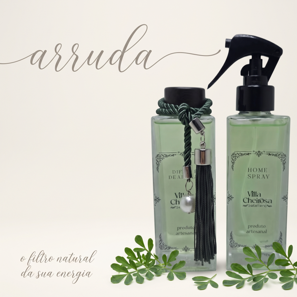 kit Difusor de Aromas e Home Spray 150ml Arruda - Essencia concentrada - exclusividade