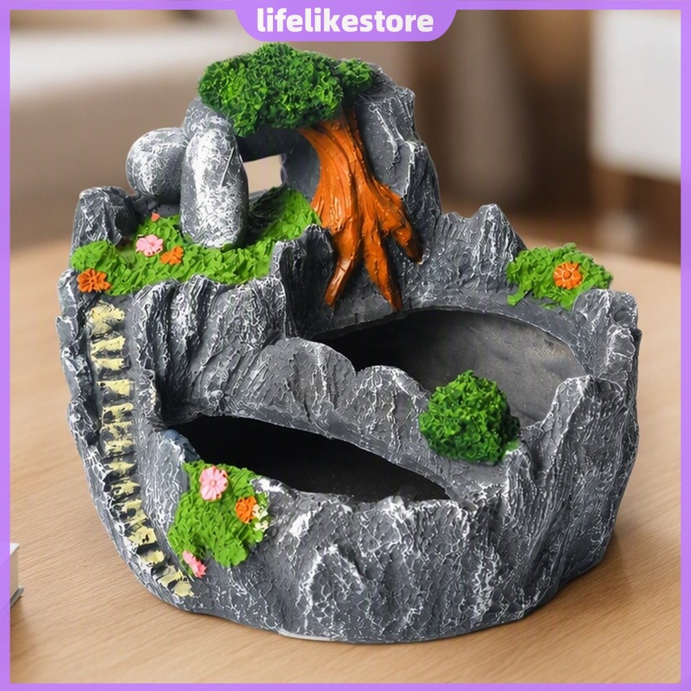 Bonsai Suculenta Pote Rockery Villa Paisagem Resina Em Camadas Multinível [lifelikestore.br]