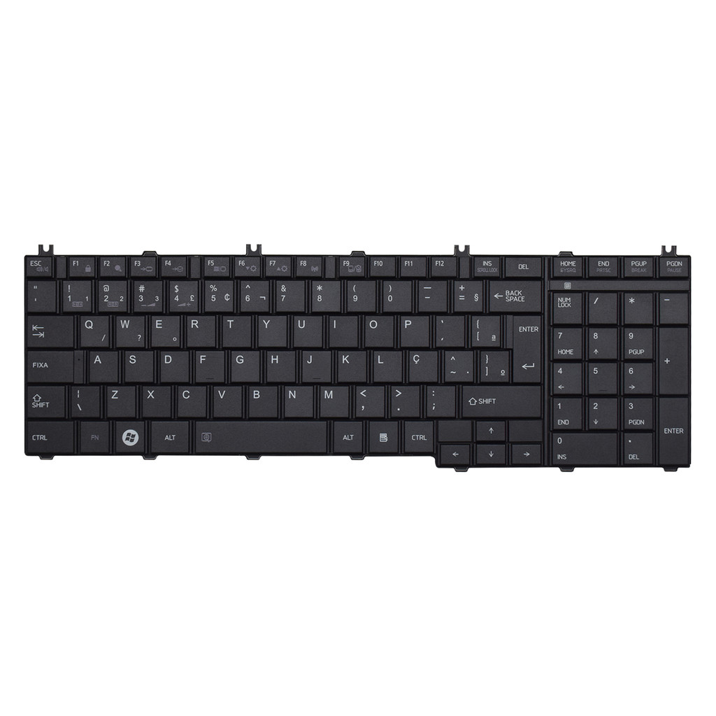 Teclado para Notebook Toshiba Satellite C655-S5061 ABNT2 Preto