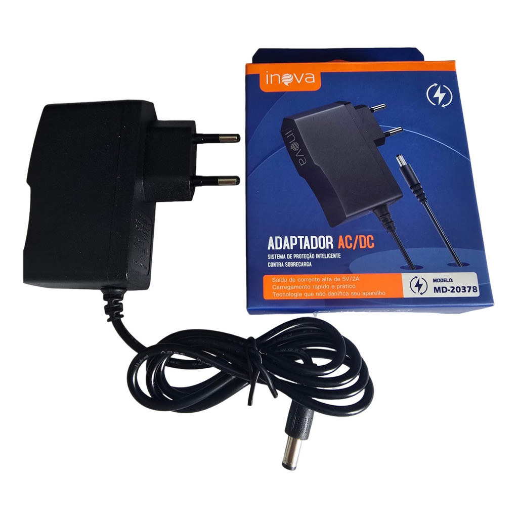 Fonte De Alimentação  Bivolt 5v 2a P4 P/ Tv Box Android MD-20378