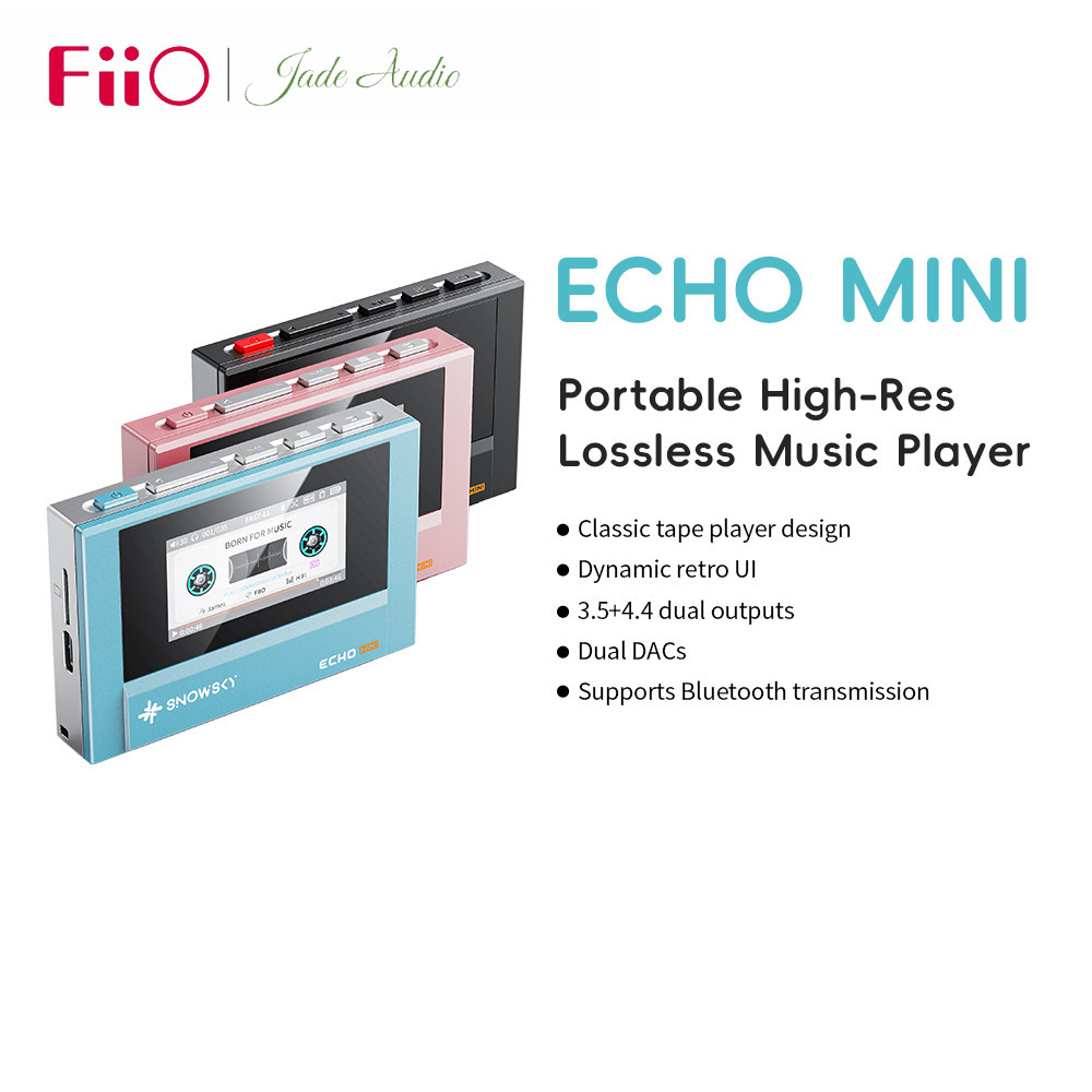 FiiO SnowSky Echo Mini HiFi Bluetooth MP3 Pure Music Player 15 Horas De Reprodução 3.5 Mm/4.4 Saída De Fones De Ouvido