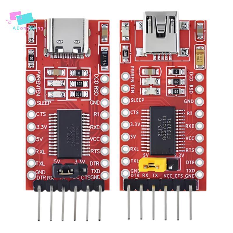 Abongbanghn 1 Peça USB Para TTL/Tipo-C FT232RL FTDI 3.3V 5.5V Módulo Adaptador Serial Porta FT232 Pro
