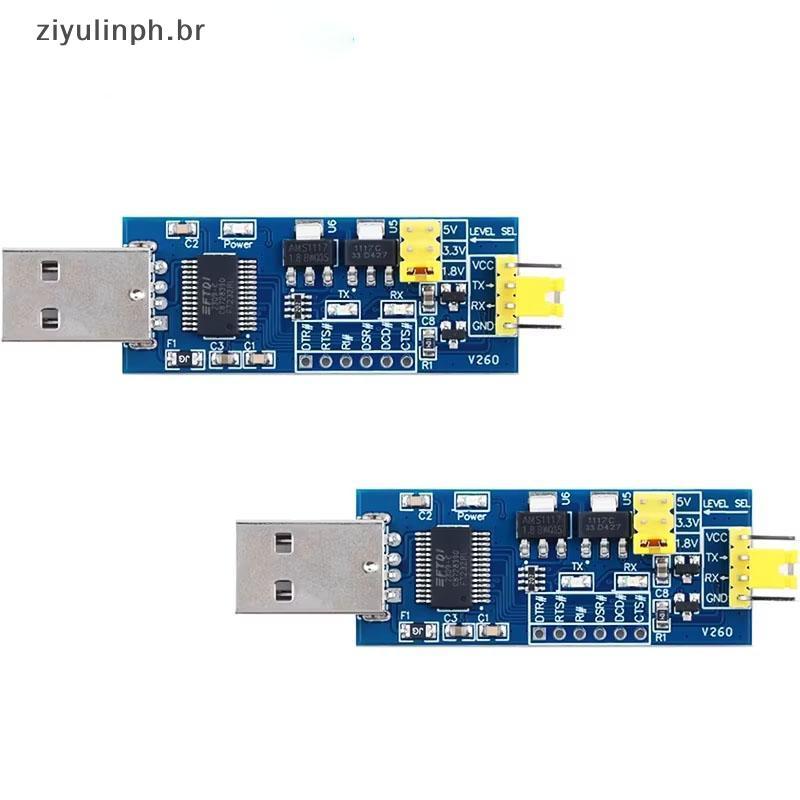 ziyulinph FT232RL Módulo Adaptador Serial USB Para TTL Transmissão Estável De Porta Multitensão Depuração Eletrônica Ind