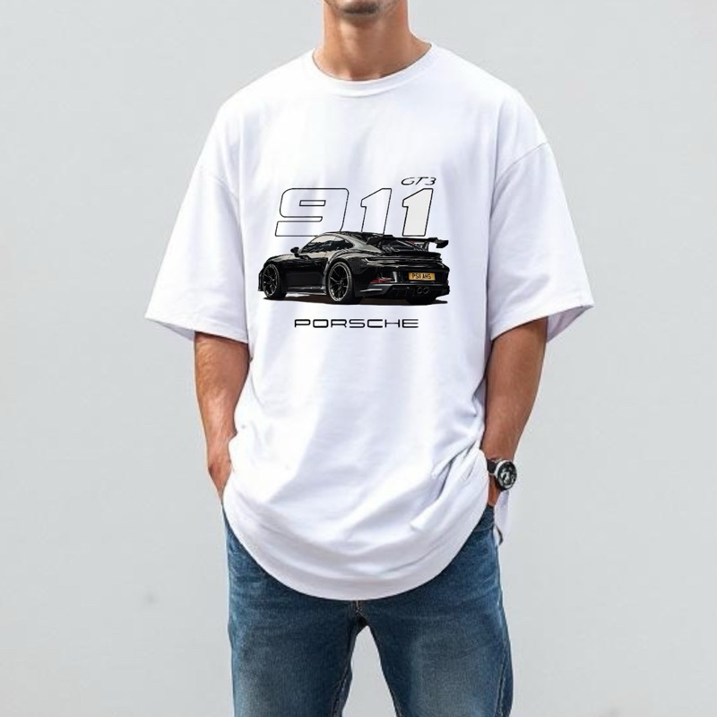 Camiseta Oversized  Masculina Carro De Corrida Esportivo Turbo Racing Unissex Streetwear Blusa