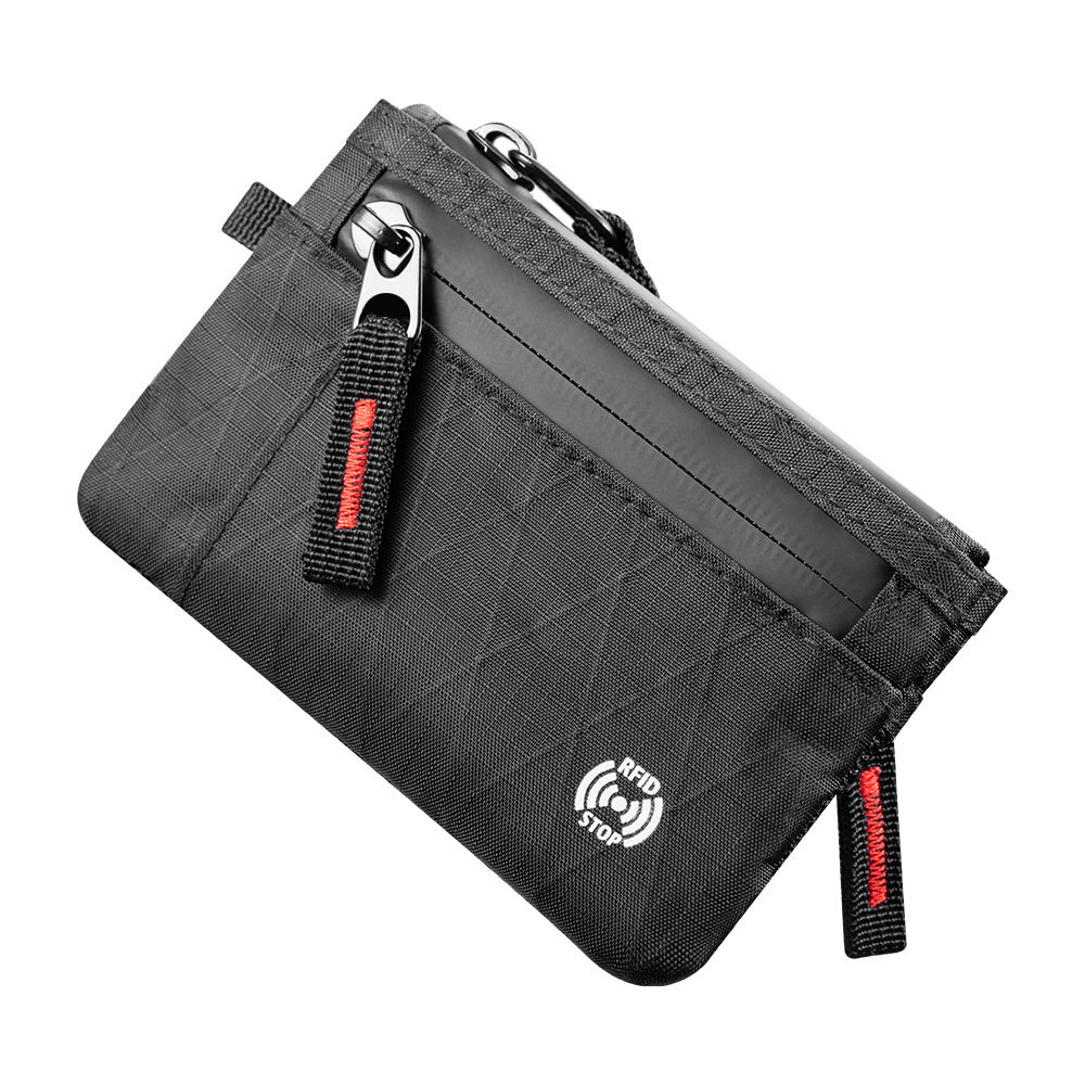 Carteira EDC Ultrafina Para Homens À Prova D'água Com Bolso Moedas Zíper E Compartimentos Vários Cartões