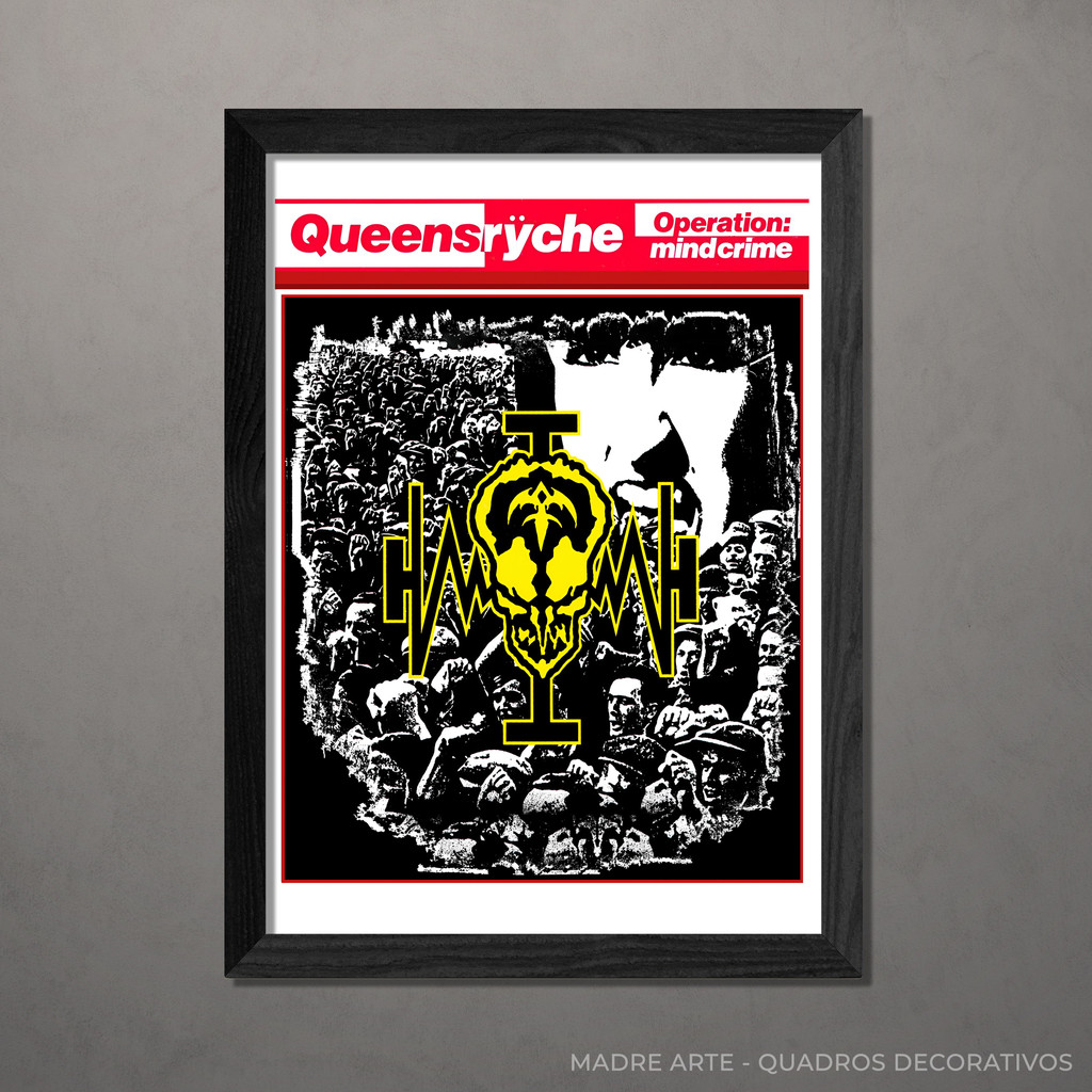 Quadro Decorativo Queensryche - Operation: Mindcrime A4 Com Vidro