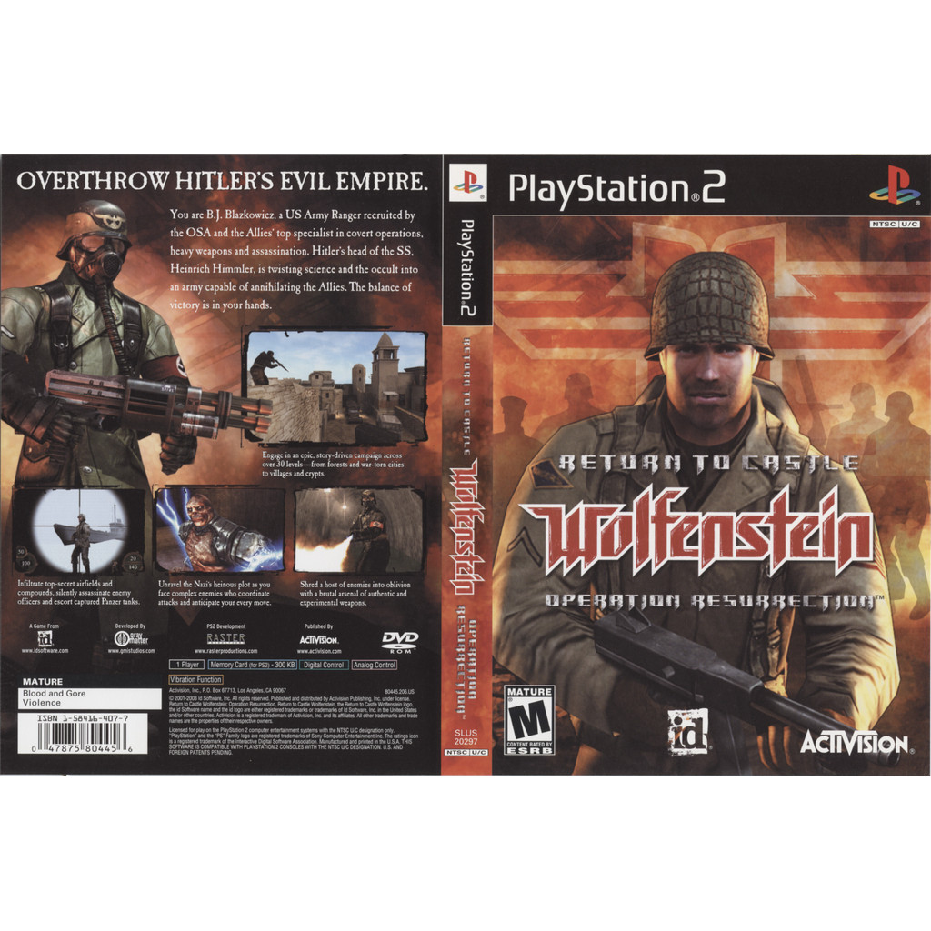 Return to Castle Wolfenstein- Operation Resurrection - PS2