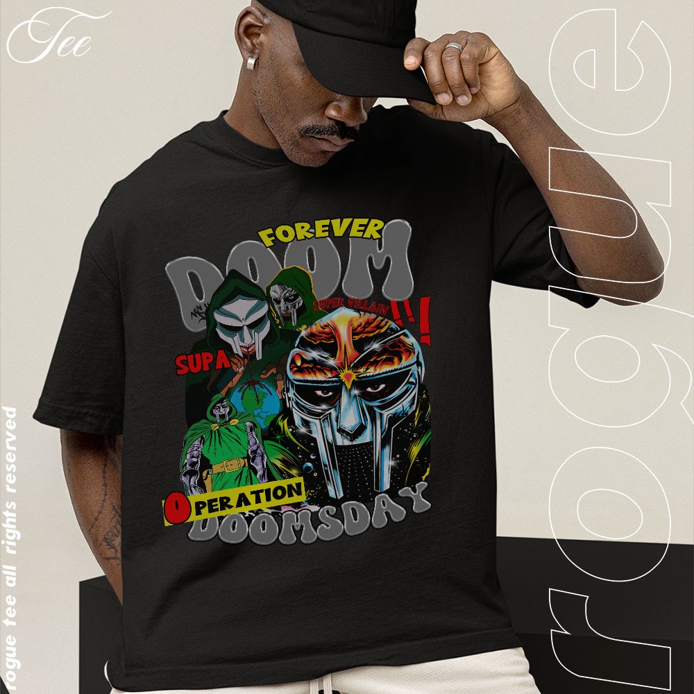Camiseta Basica e OVERSIZED Mf Doom Doomsdat Graphic Supper Villain Operation Unissex