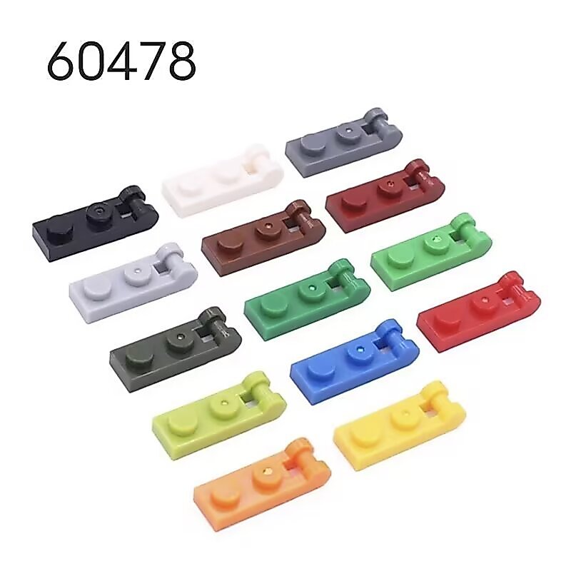 Blocos de construção Moc Assembled Compatíveis com 60478 Pequenas Tecnologias de Partículas Ajudas de Ensino 1x2 Abraçadeira Vertical Unilateral com Placa de Dobradiça com Cabo