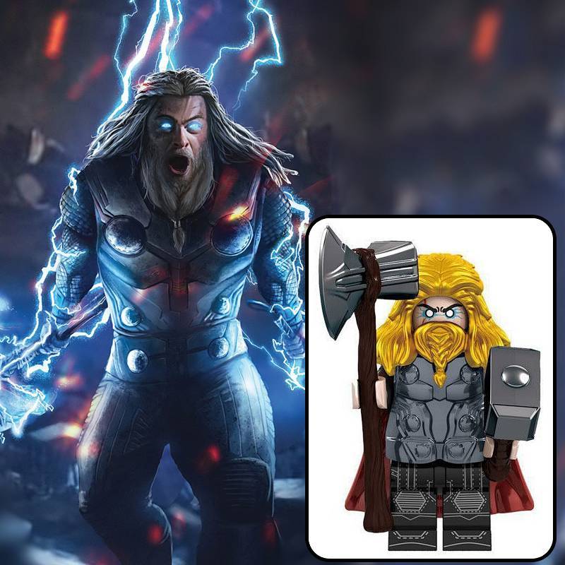 Thor Thor Doll Toy Avengers 4 Love and Thunder Hand Office Assembled Building Block Toys RWLw