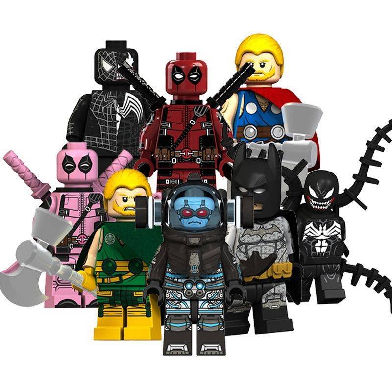 Marvel DC Batman Deadpool Thor Venom Assembled Building Blocks Toy 9d7t