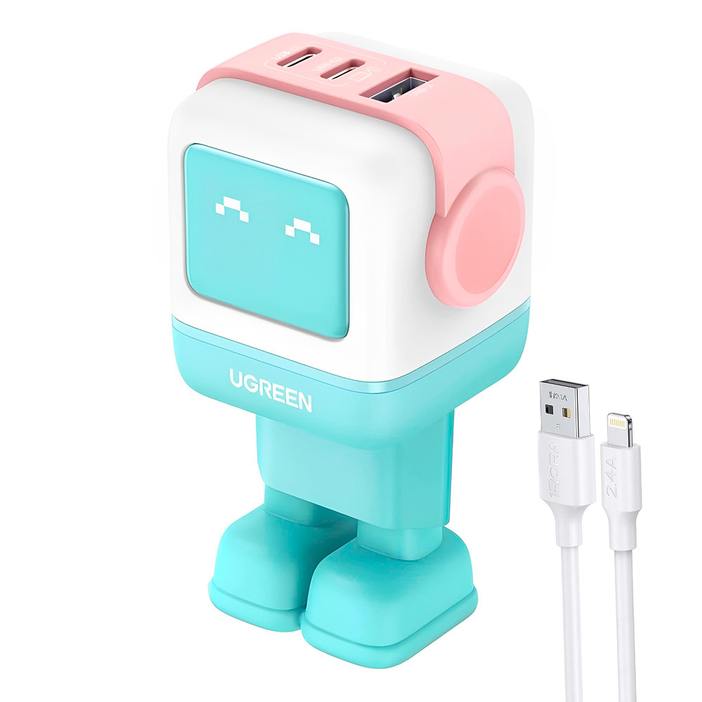Carregador Usb Ugreen Usb-A/C 65W + Cabo Usb A/Lightning (K-7450-5888)