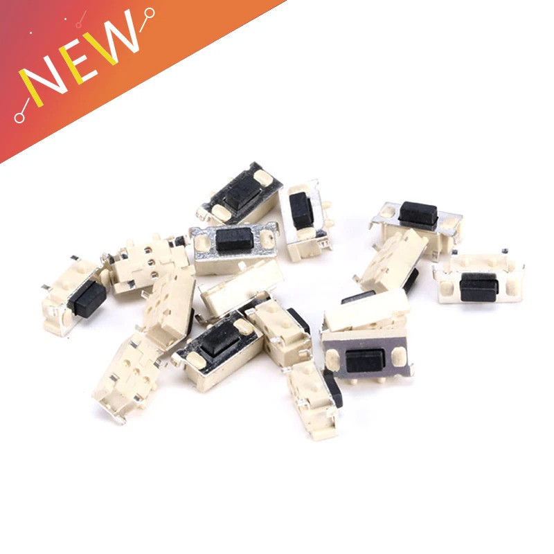 50 Pces/10pc 3x6x3.5mm Micro Interruptor De Botão Tátil DC 12V 50mA 3 * 6 * 3.5 3x6x3.5 SMD SMT Para MP3 MP4 Tablet PC B