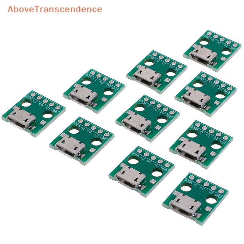 ABO 10Pcs MICRO USB Para DIP Adaptador 5Pin Conector Fêmea Placa Conversora PCB