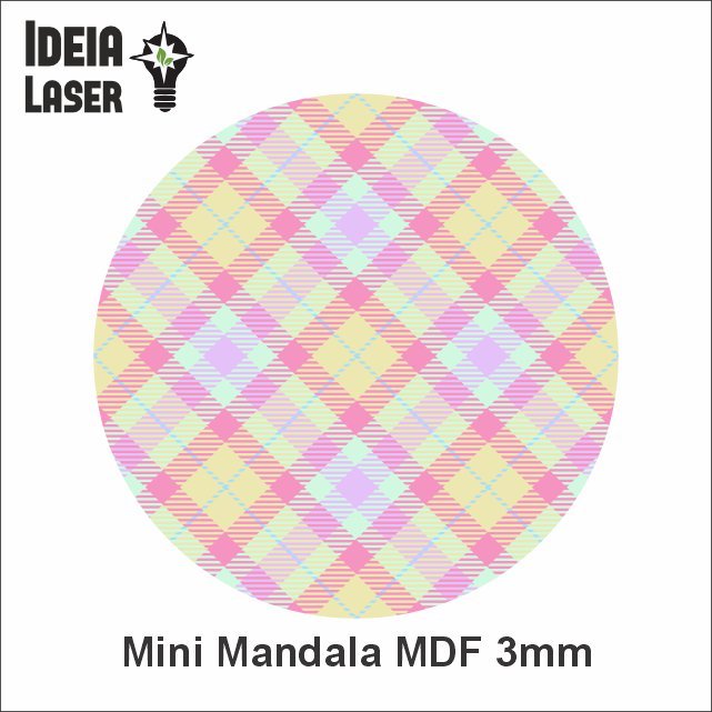 Textura Mod3 - Mini Mandala MDF - Ideia Laser