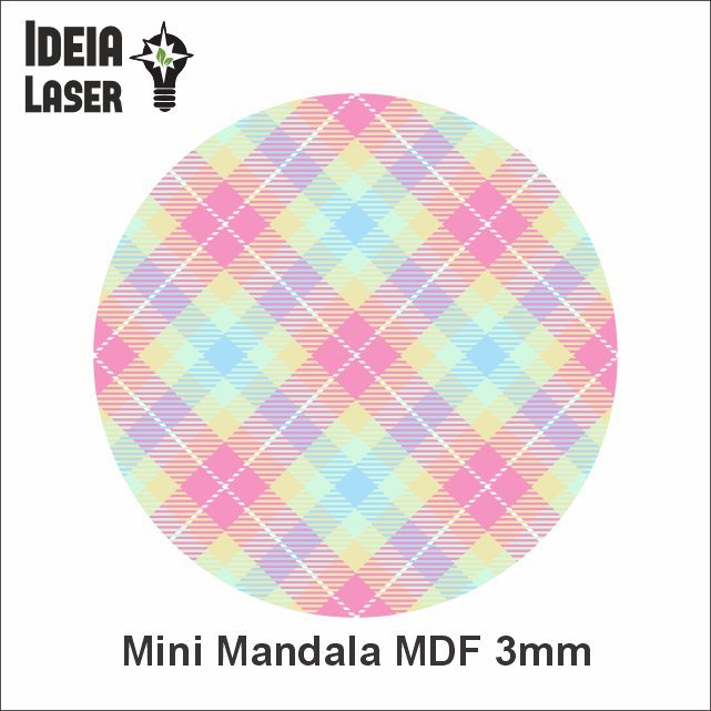 Textura Mod1 - Mini Mandala MDF - Ideia Laser