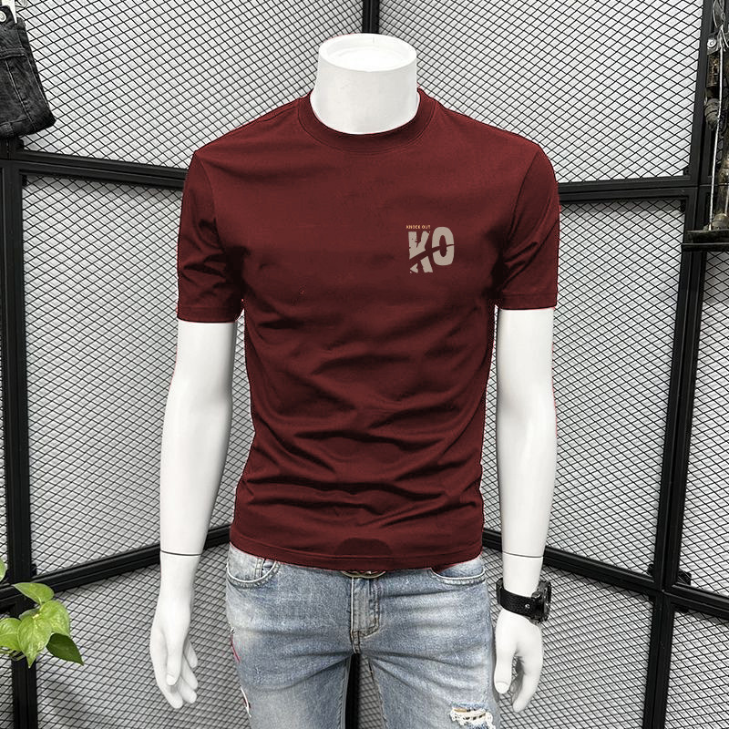 Camiseta de manga curta masculina verão puro algodão americano ins street Wear moda High street solto juventude meia man