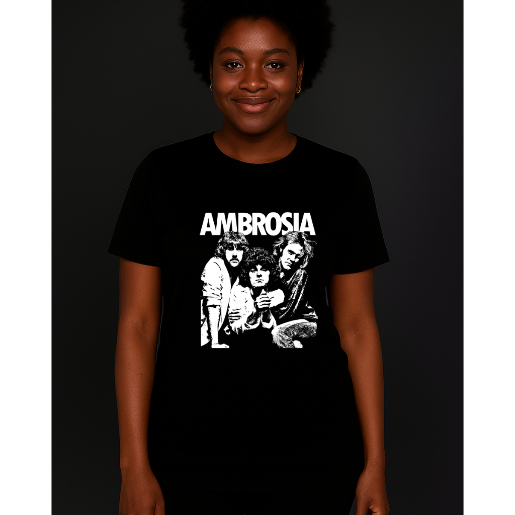 Camiseta Ambrosia Banda Soft Rock Anos 70 100% Algodão Unissex