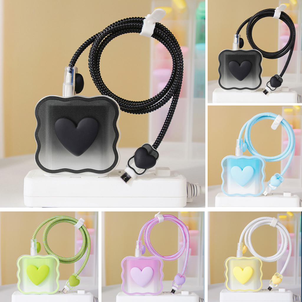 Capa para carregador Xiaomi POCO Redmi 67w 90w 100 Amor Protetor Cabo Protetor Carregador Para Note/11/12/13/pro/k60/k50