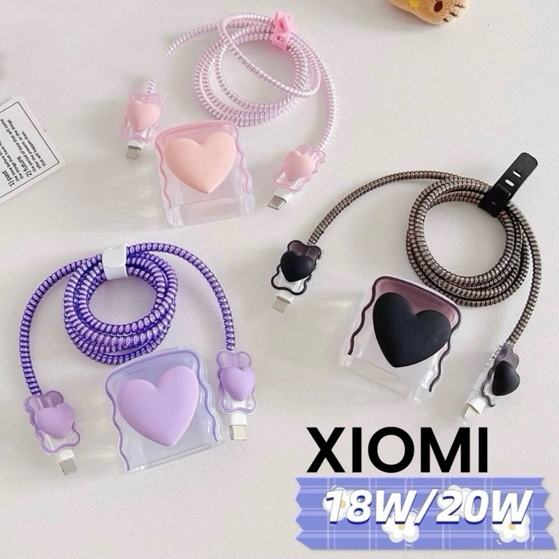 4IN1 XIAOMI 33W Carregador Protetor De TPU Cinza Capa Do Bobinador De Cabo Moda 27W/30W/33W 11 Youth/10/Redmi K40/K40 Pro + K30 10x T10 Nota