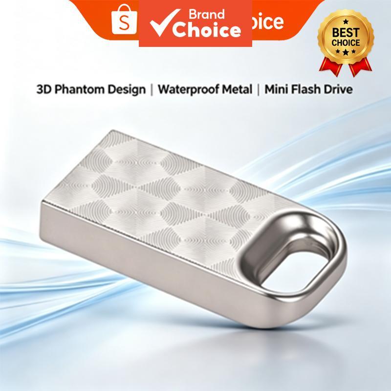 Disco USB portátil à prova d'água SomnAmbulist em metal, design com padrão fantasma 3D, mini pen drive 4GB 8GB 32GB 64GB