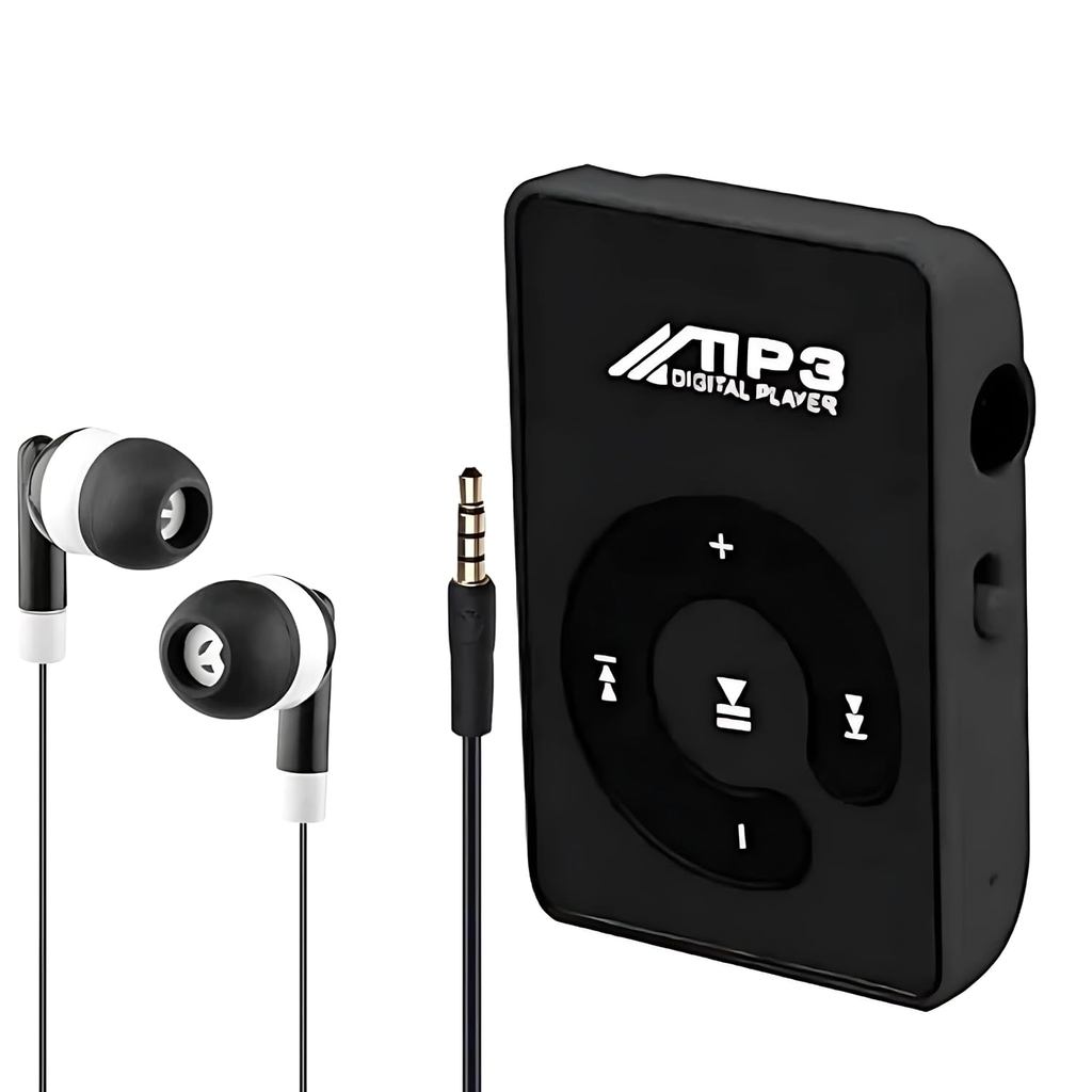 MP3 PLAYER NANO CLIP ENTRADA COM BATERIA CARTÃO ACADEMIA E CAMINHADA