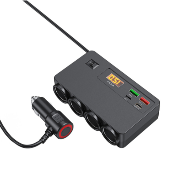 120W Car Cigarette Lighter Adapter 4 In 1 12V/24V USB Socket