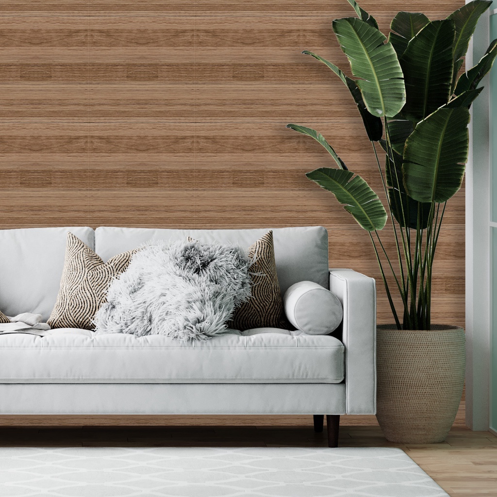 Papel de Parede Madeira Ripado Marrom Horizontal Adesivo Madeirado Ripa Adesivo Lavável - Pro Decor