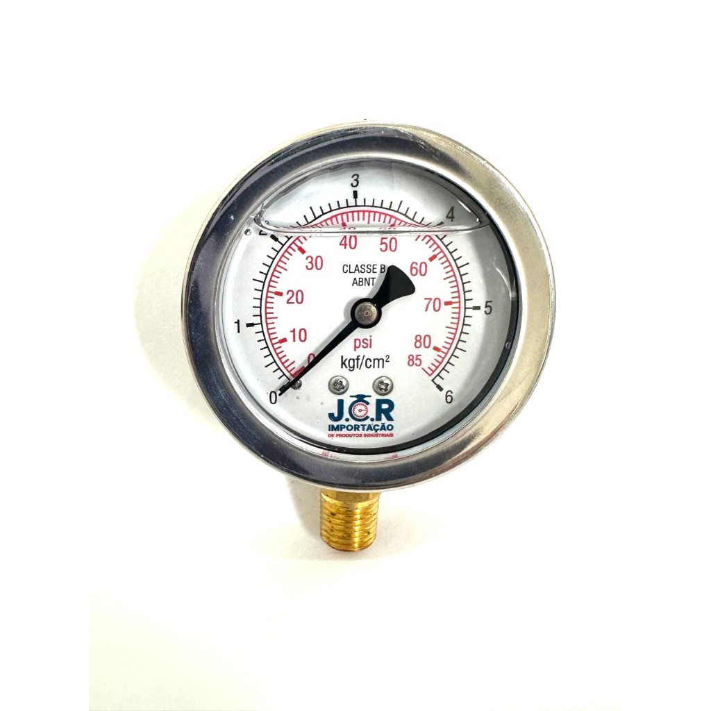 MANÔMETRO 63mm 0 A 6 KGF/CM2 X 85PSI