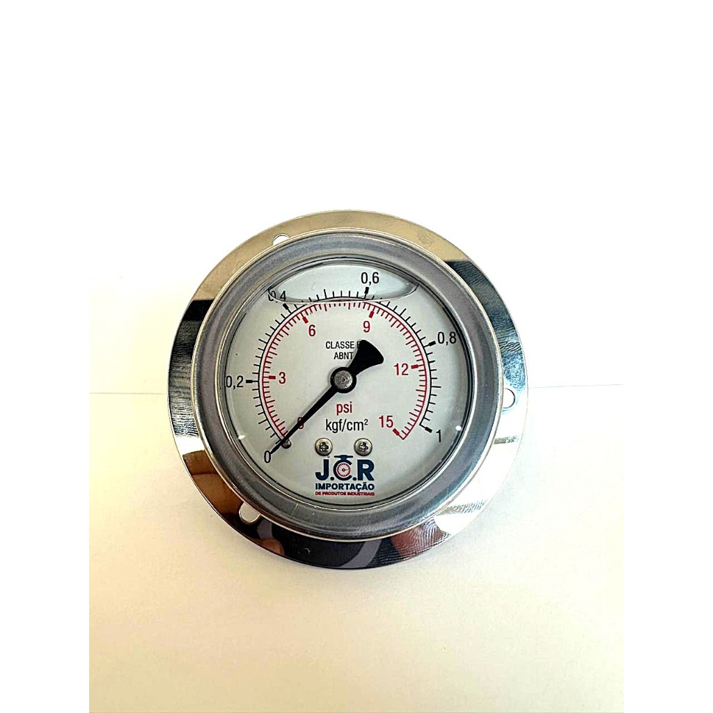 Manômetro JCR Angular C/flange 63mm 0 A 1kgf/cm2 X 15psi