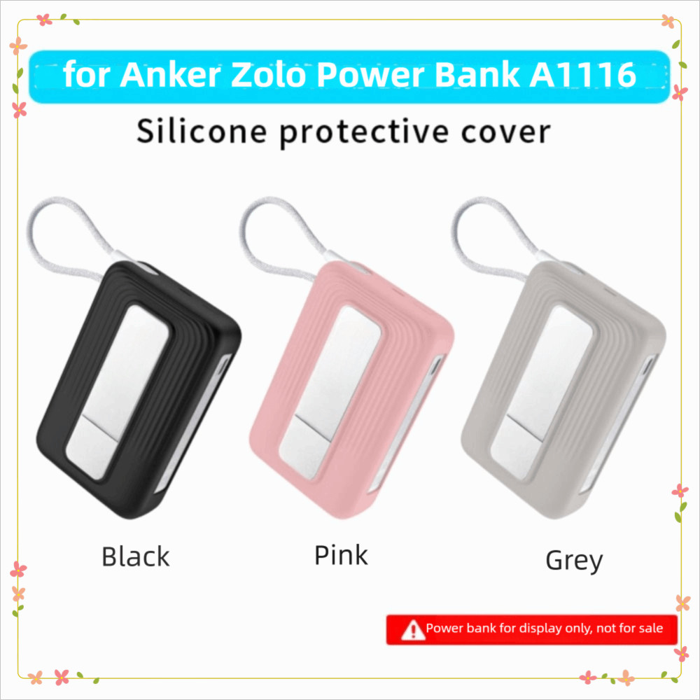 Silicone  , Protetor Macio À Prova De Poeira , Choque Para Anker Zolo Power Bank A1116