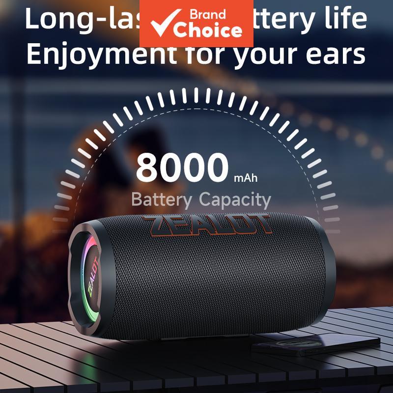 Caixa de Som Bluetooth de Karaokê Leve para Viagem ZEALOT S76 com Microfone Wireless Independente Integrado Bluetooth