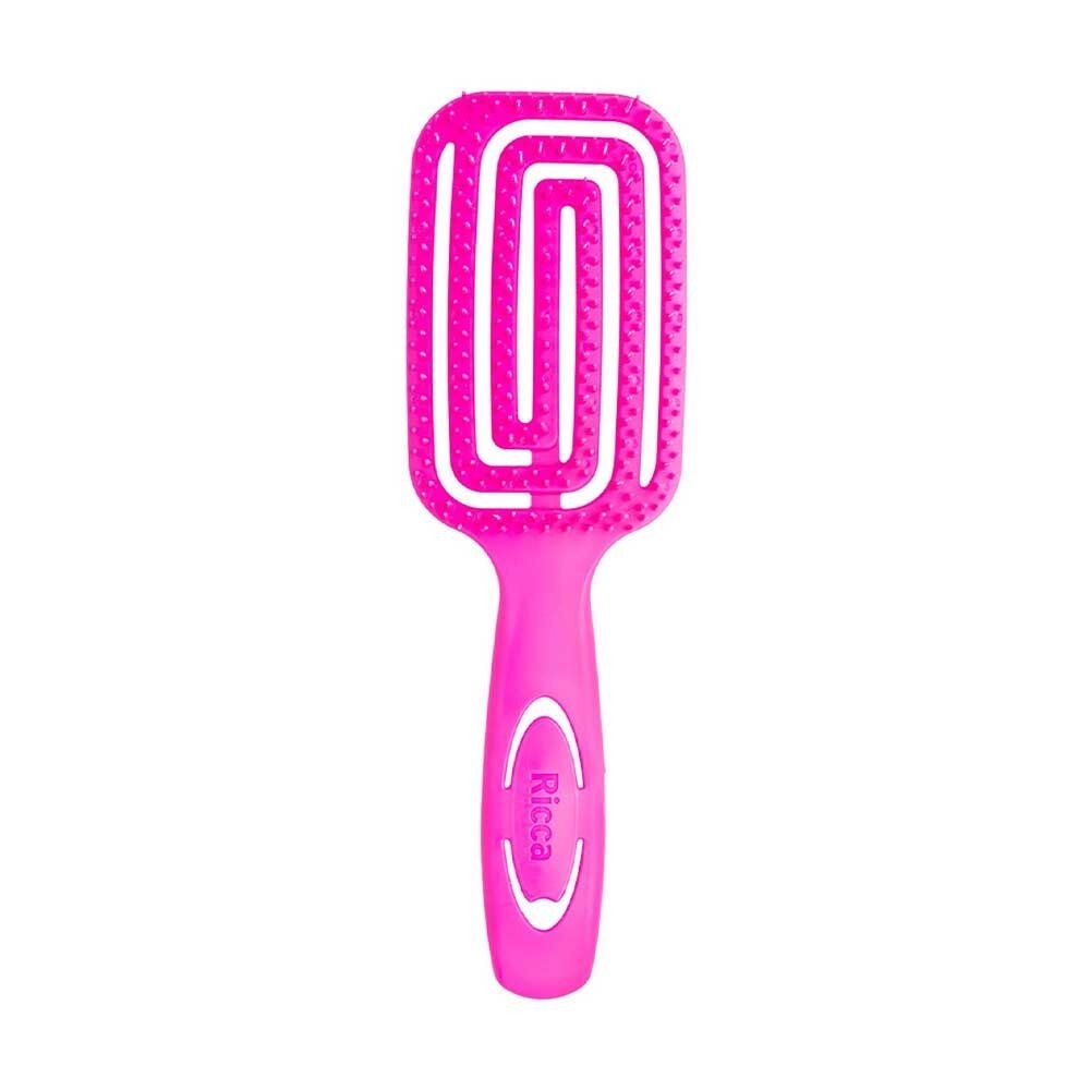 Escova de Cabelo Desembaraçante Flex Wet e Dry Rosa Ricca
