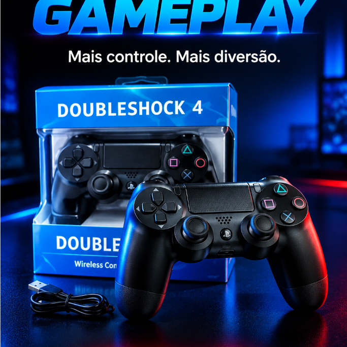 Controle Gamer PS4 sem fio Wireless