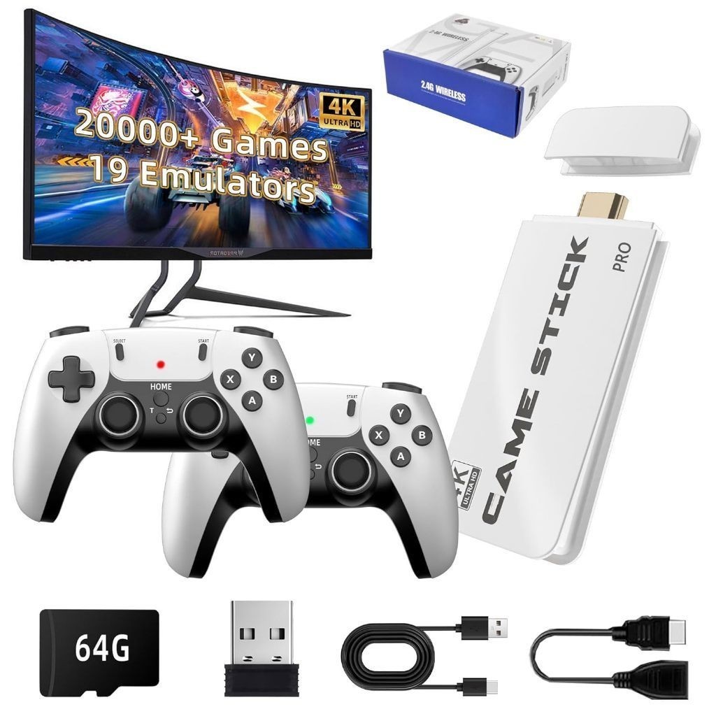 M15 Pro Video Game Stick 4k 64GB Hdmi With 2 Wireless Controls 20mil Games Presente Adequado Para Meninos