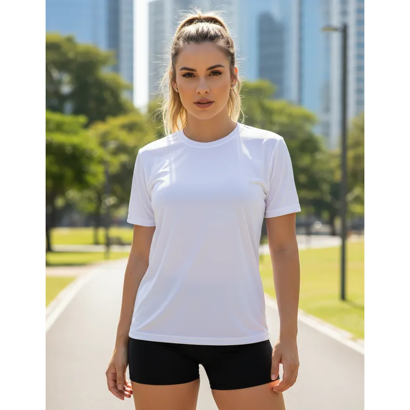Camiseta Unisex Lisa Casual Treino Academia Esportes Exercícios Corrida