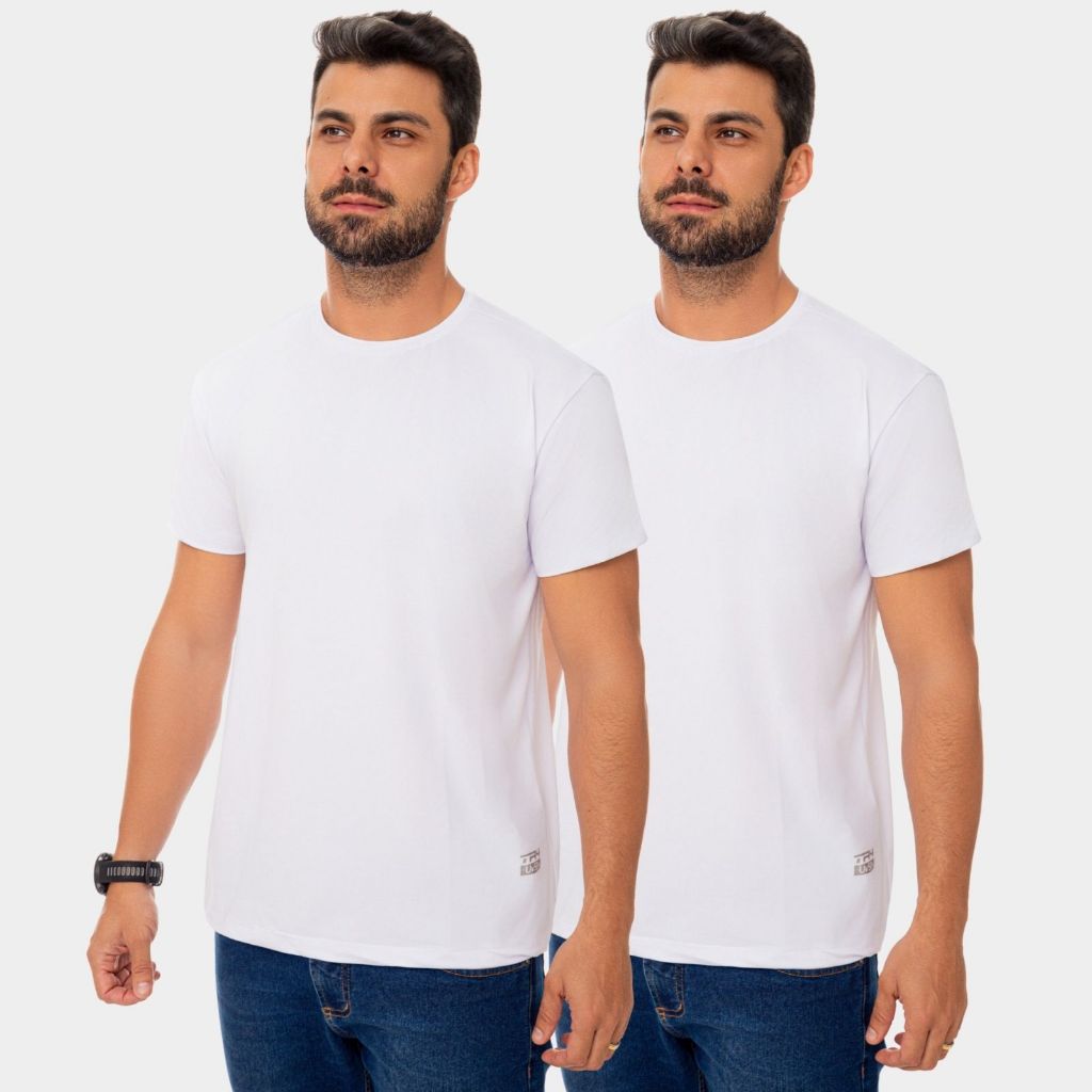 Combo 2 Blusas Camisas Manga Curta Proteção Solar UV Esportes Casual Verão Piscina