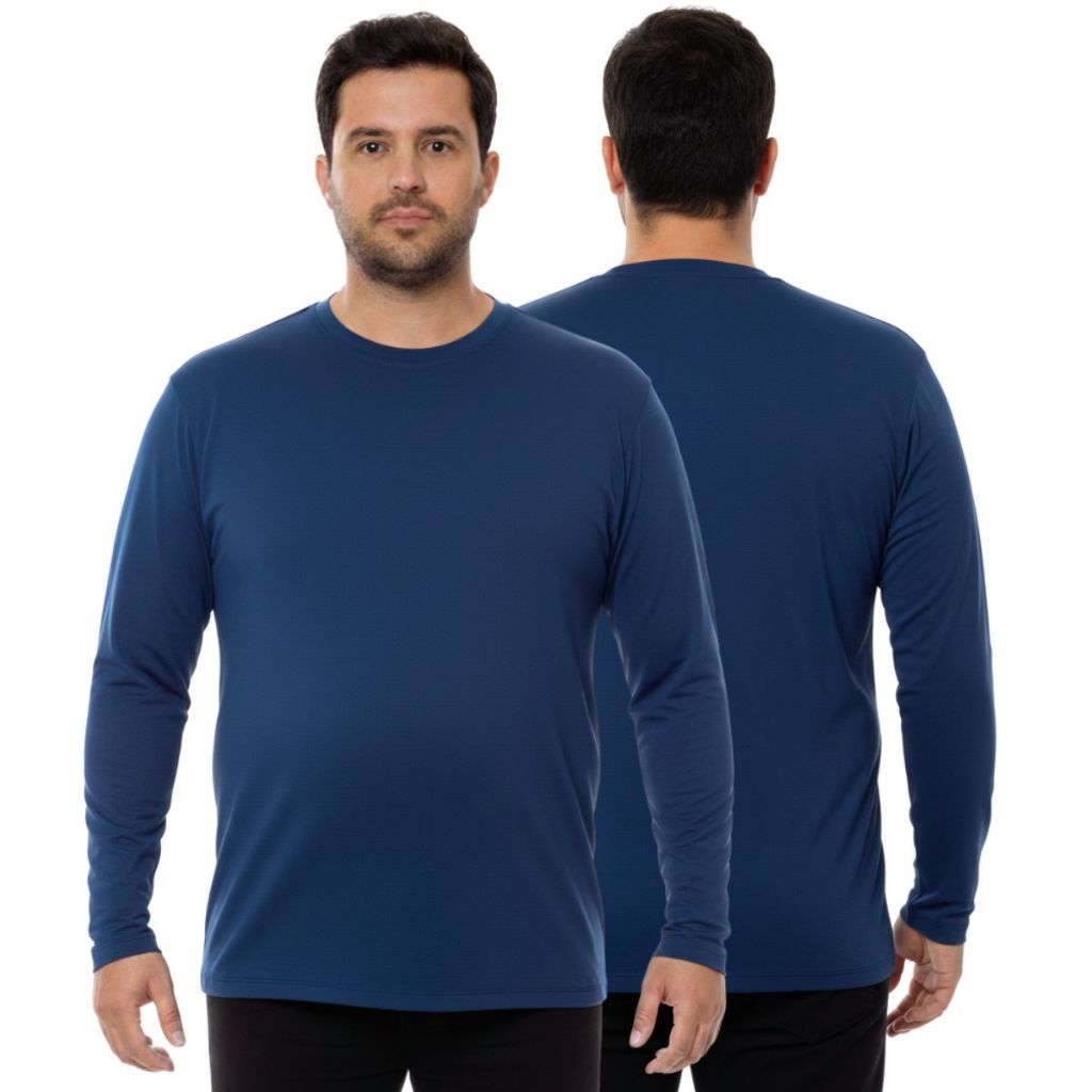 Blusa Camisa Plus Size Masculina Proteção Solar UV Térmica Segunda Pele Verão Praia Casual