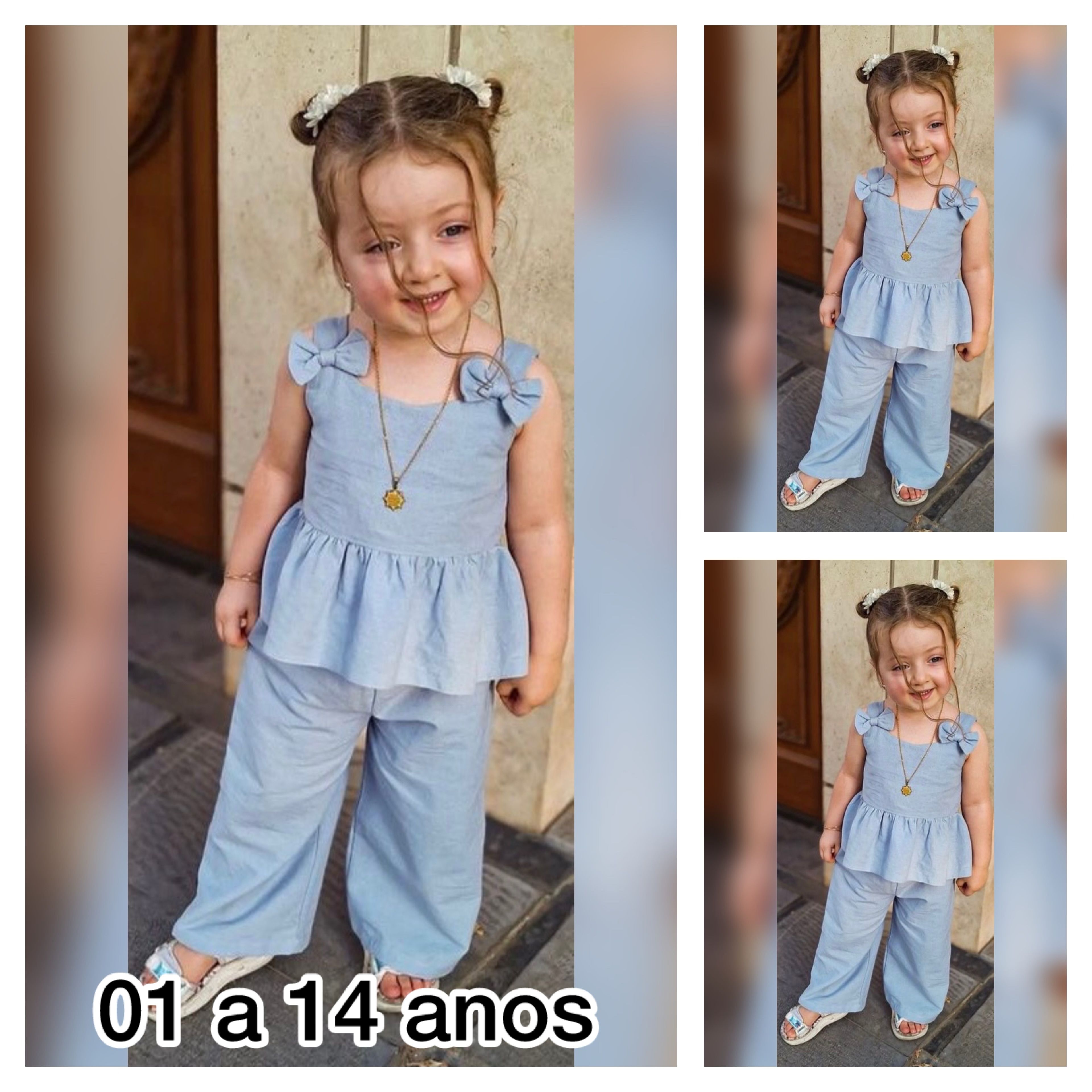 MOLDE EM PDF CONJUNTO MENINA AZUL