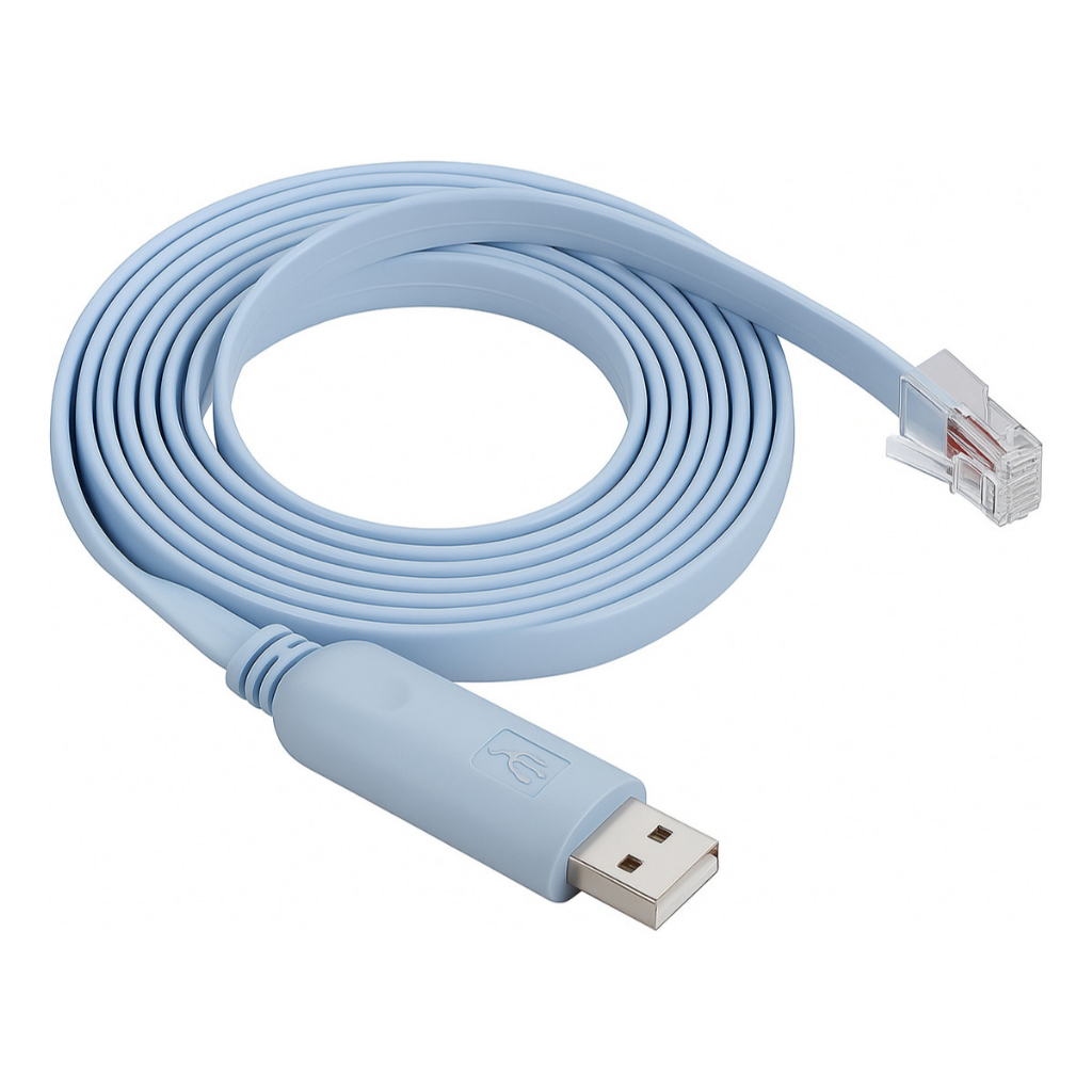 Cabo Console Usb Para Rj45 Ftdi Switch Roteador 1,8 Metros Cor Azul