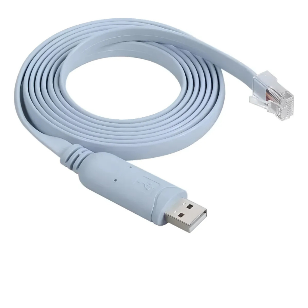Cabo Console Usb Rj45 Ftdi Terminal Switch Roteador Firewall Azul