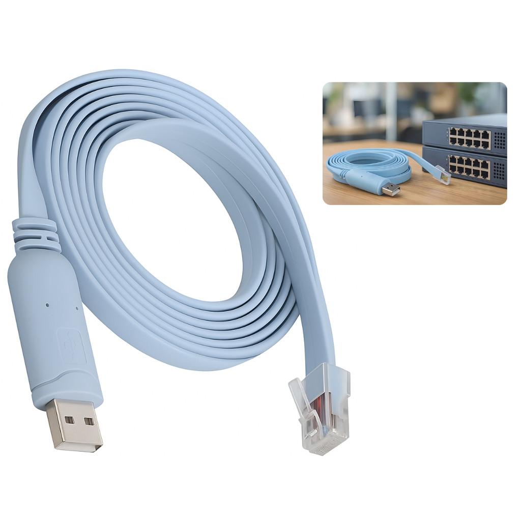 Cabo Console Usb Para Rj45  Switch Roteador 1,8 Metros
