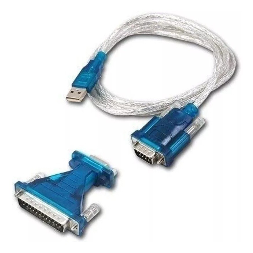 KIT CABO ADAPTADOR CONVERSOR USB SERIAL DB9 RS232 PARALELO DB25 = SERIAL DB9 + SERIAL DB25
