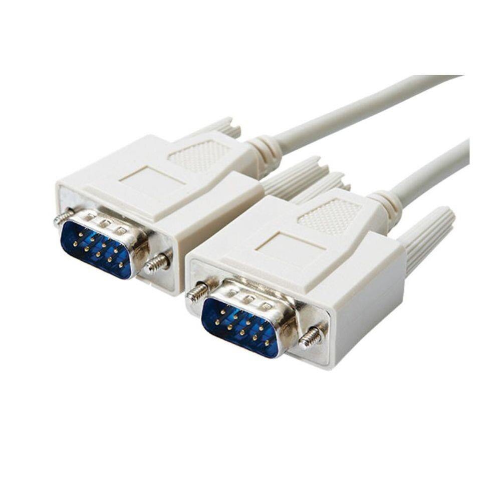 Cabo Serial Null RS232 DB9 Macho x Macho. Tamanho: 1,8 metros. Cor: Bege. Conectores: 1 serial db9 macho x 1 x serial db9 macho. Padrão EIA RS-232C ou V.24.