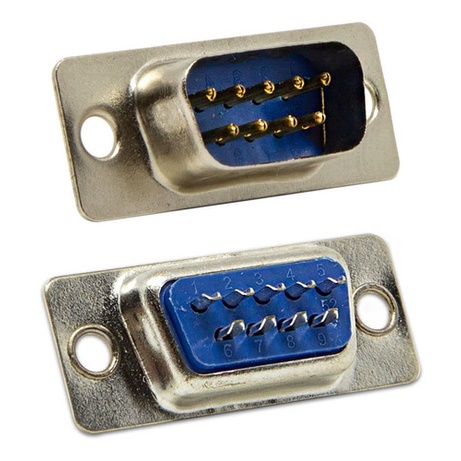 110 Peças - Conector Db9 Macho Solda Fio Rs232 Serial