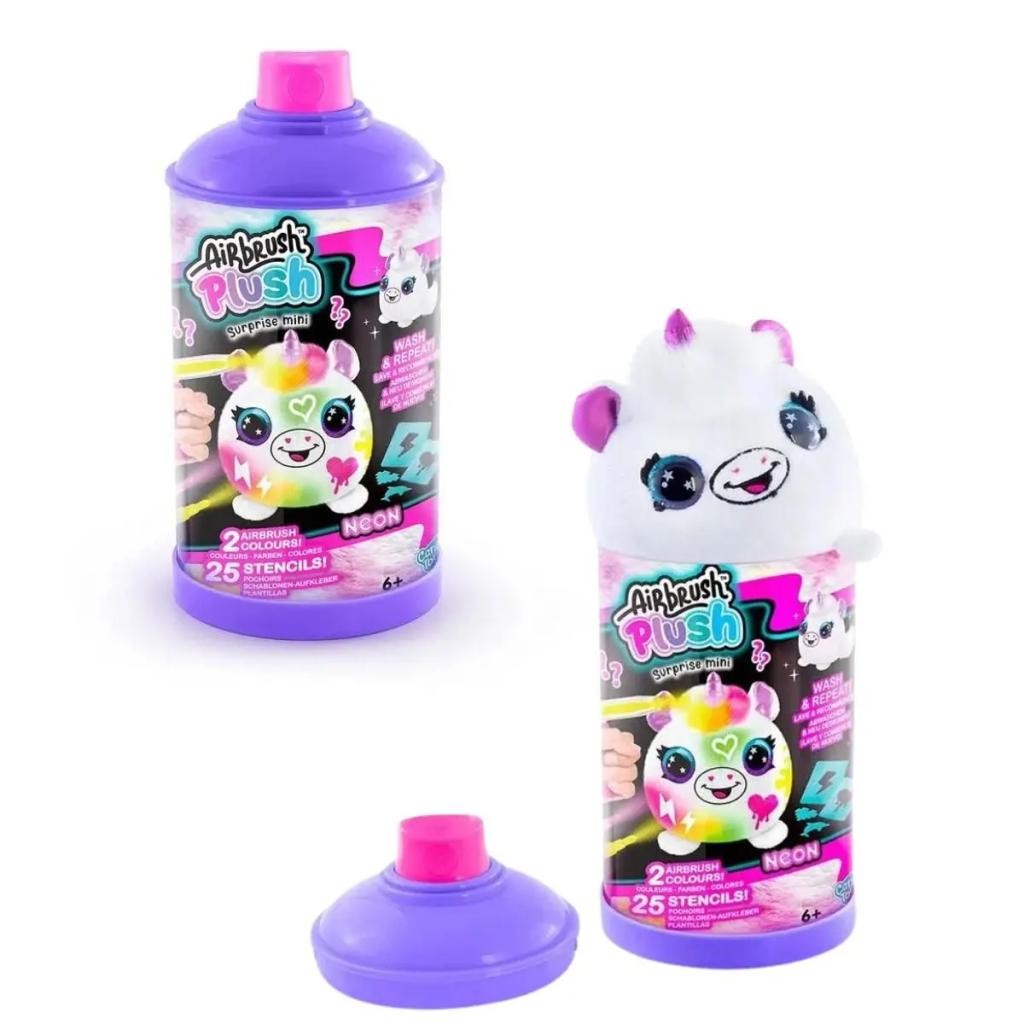 Mini Pelúcia Para Pintar Airbrush Neon Surpresa Brinquedo Infantil Menina Criança Criativo