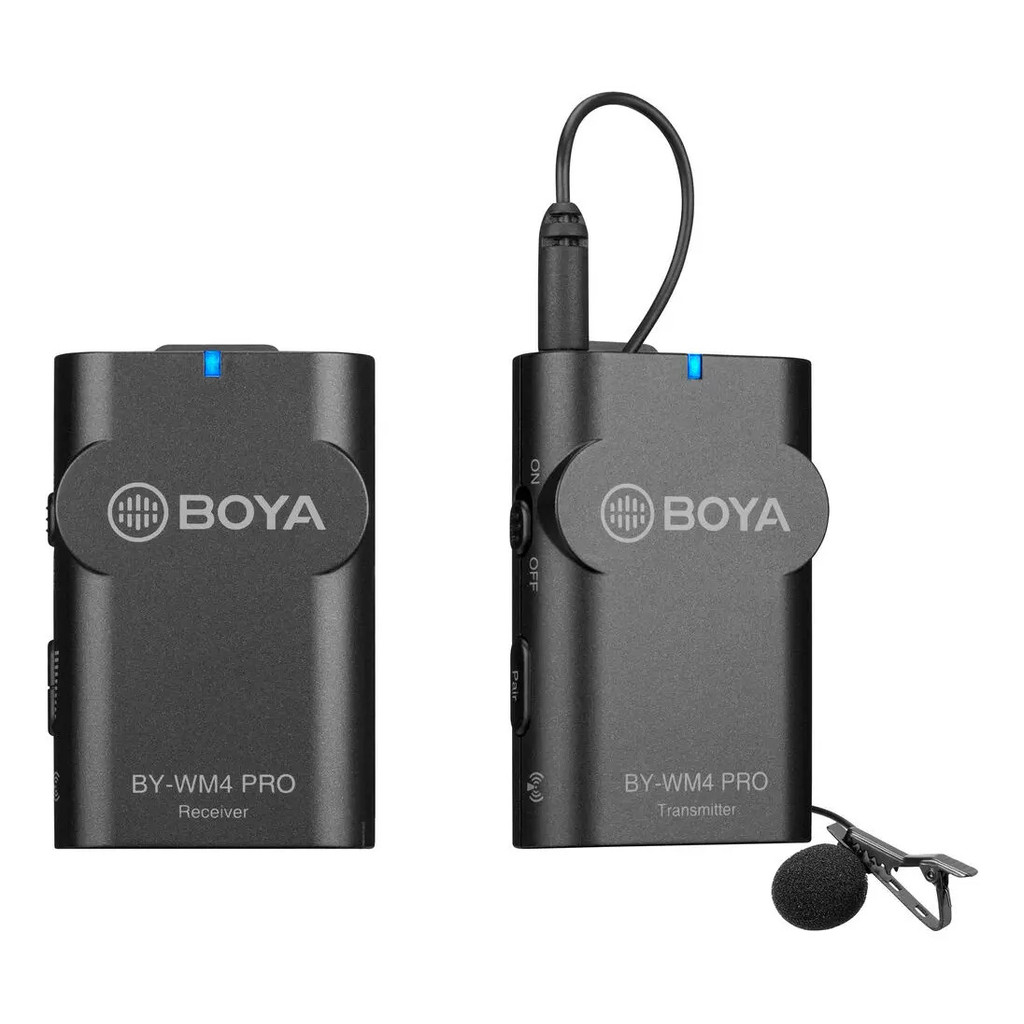 Sistema Microfone Lapela Sem Fio Boya By-wm4 Pro K1 Wireless Cor Preto